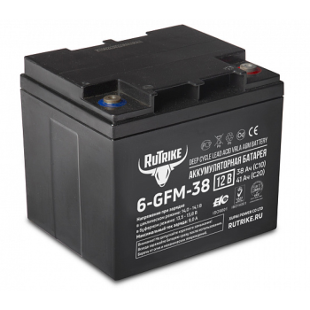 Аккумуляторная батарея RuTrike 6-GFM-38 (12V41A/H C20)